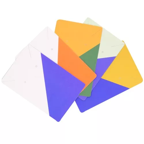 9x6cm Pack of 50 jewelry insert cards - Graphic pattern - Random colors x1