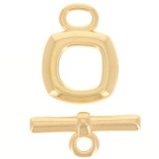 16mm Square T clasp - Fine gold-plated x1|raw }}