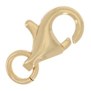 11mm Lobster clasps with open ring - Gold Tone x10|raw }}