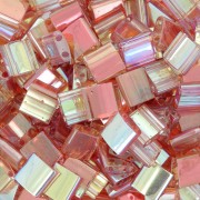 5x5x1.9mm Miyuki Tila Beads - TL-4576 - Crystal orange rainbow x10g|raw }}