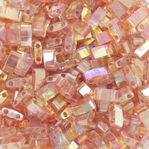 5x2.3x1.9mm Miyuki Half Tila Beads - HTL-4576 - Crystal orange rainbow x10g