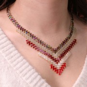 5x2.3x1.9mm Miyuki Half Tila Beads - HTL-4576 - Crystal orange rainbow x10g