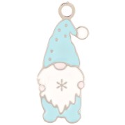 21x8mm Stainless steel 316L Santa Claus charm - Epoxy resin - Blue x1|raw }}