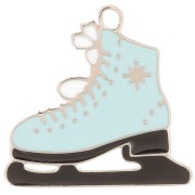 14x15mm Stainless steel 316L Ice skate charm Epoxy resin - Blue x1|raw }}