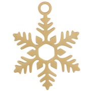 23x17mm 316L Stainless Steel Snowflake Pendant - Gold x1|raw }}