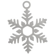 23x17mm 316L stainless steel Snowflake pendant x1