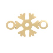 8.5x5mm Stainless steel 316L Snowflake spacer - Gold x1