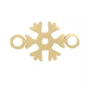 8.5x5mm Stainless steel 316L Snowflake spacer - Gold x1