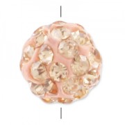 Plasticine round bead rhinestones 8mm Dark Rose Gold