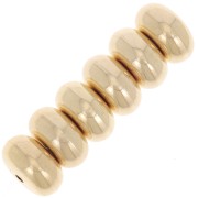 12x7mm CCB acrylic rondelle beads - Gold Tone x10