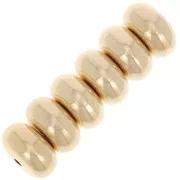 12x7mm CCB acrylic rondelle beads - Gold Tone x10