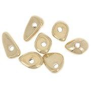 7 - 10mm irregular chip beads in CCB metallic acrylic - Gold Tone x10|raw }}