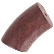 26x16mm Curved wooden tube beads - Dark brown x6|raw }}