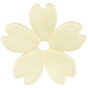 11mm acrylic flower - Light yellow x1