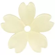 11mm acrylic flower - Light yellow x1