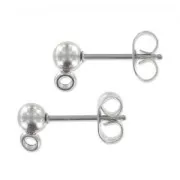 Stainless steel 304 4mm Ball earstuds x2