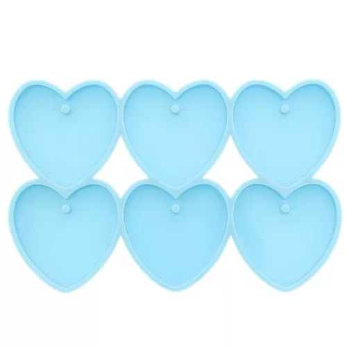 Silicone mold for making hearts in epoxy resin & ceramic powder x1