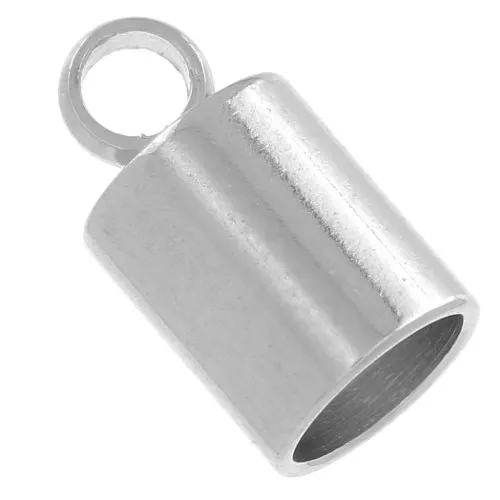 Cylindrical terminators for 4mm cord Stainless steel x4