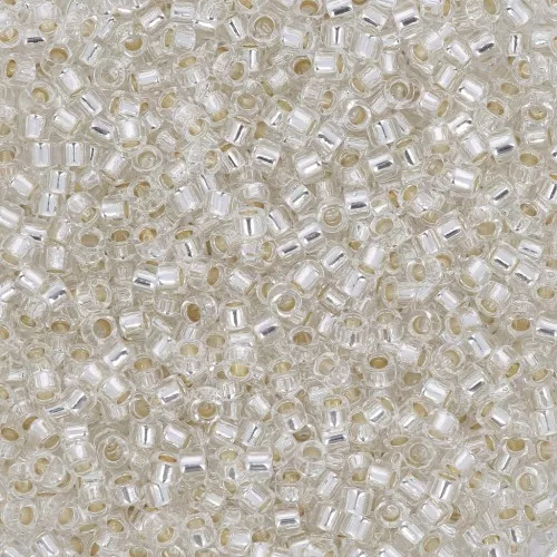 1.6mm Toho Aiko 11/0 - TA01PF21 - PF Silver Lined Transparent Crystal x4g
