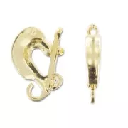 pendant holder  to clip on 11mm  Gold tone
