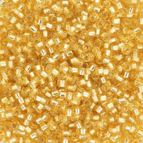 1.6mm Toho Aiko 11/0 - TA01PF22 - PF Transparent Silver Lined Light Topaz x4g