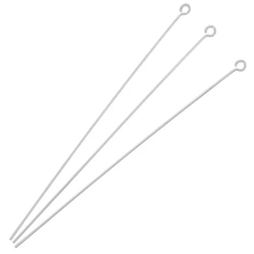 70x0.7mm 925 Sterling Silver eye pins x10