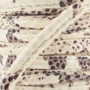 Leather cord with topstitching 4mm snake Ivory x1 m|raw }}