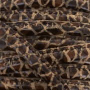 Leather cord with topstitching 4mm Imitation Léopard brownx1 m|raw }}