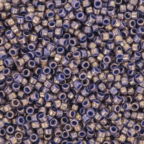 1.6mm Toho Aiko 11/0 - TA011701 - Gilded Marble Blue x4g