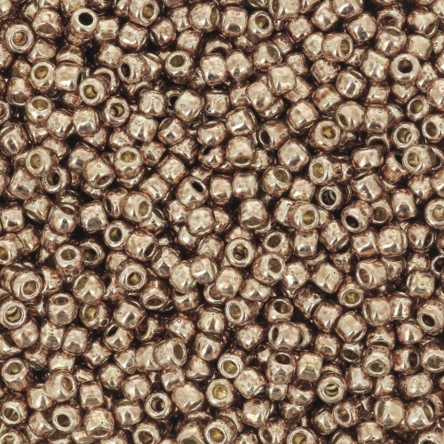 Toho seed beads 11/0 TO11RPF593 - PF Galvanized Almond x8g