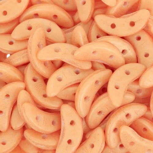 3x10mm 2-hole Czechmates Crescent - Pacifica Tangerine x5g