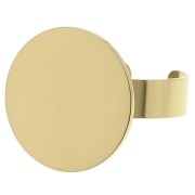 316L stainless steel Adjustable tray ring for 18mm flat back cabochon - Gold x1