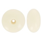 12x7mm Round bead in opaque resin - Ecru x1|raw }}