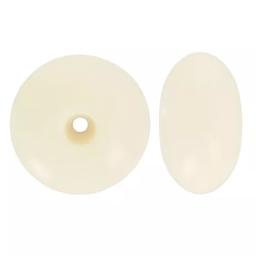 Rondelle beads 12x7 mm in opaque resin - Ecru x6