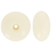 Rondelle bead 18x9 mm in opaque resin - Ecru x1
