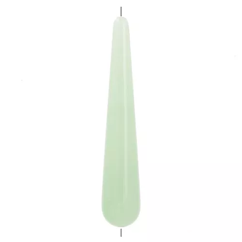 38x7mm Pear opaque resin bead - Marbled lichen x1