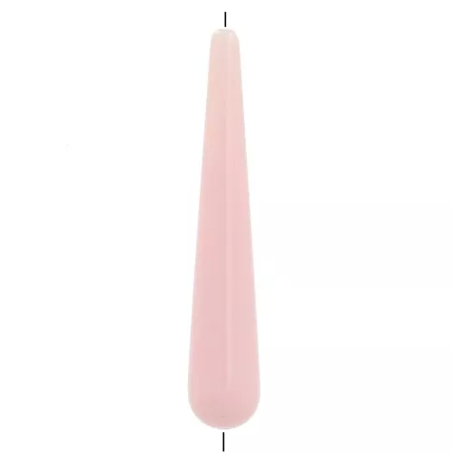 38x7mm Pear opaque resin bead - Light pink x1
