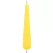 38x7mm Pear opaque resin bead - Sunshine yellow x1