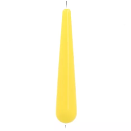 38x7mm Pear opaque resin bead - Sunshine yellow x1