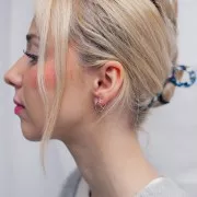 13mm 304L stainless steel round hoop earrings - 1.5 mm wire x2