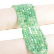 Round faceted beads 6 mm gemstone - Chrysoprase x38cm