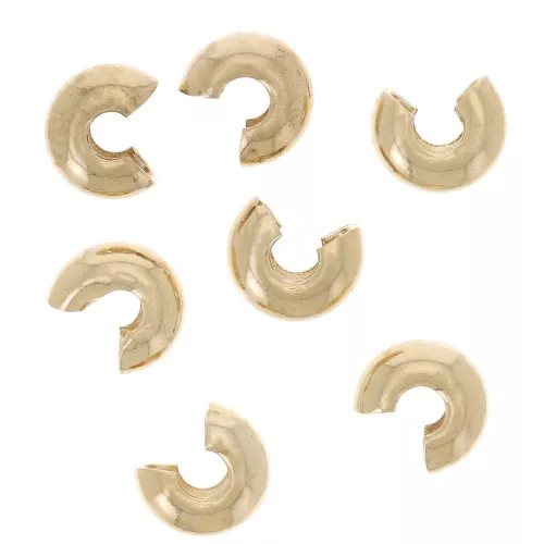 4mm Crimp covers - Gold Tone x50