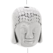 Bouddha head 10mm Antique Silver Plating|raw }}