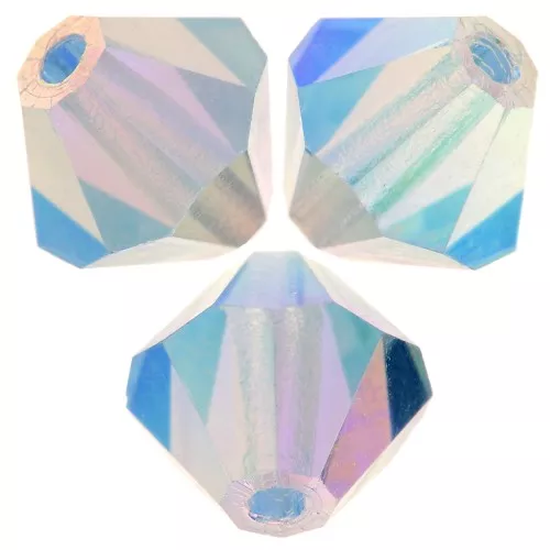 5mm Preciosa Bicone Beads - Rondelle Bead - Aquamarine AB 2X x12