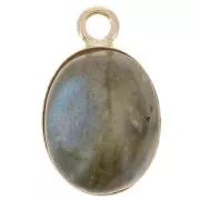 10x8mm Oval pendant for cabochon - Gold filled x1