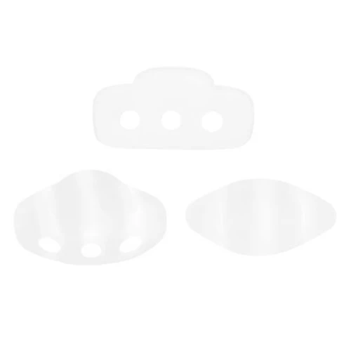 4x8mm Volos® glass beads by Puca® - Crystal Mat x10g