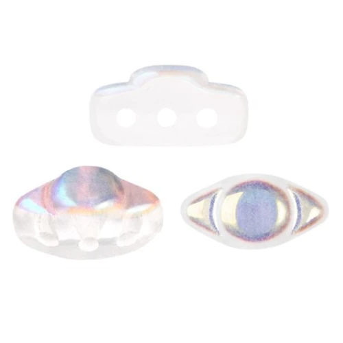 4x8mm Volos® glass beads by Puca® - Crystal AB x10g
