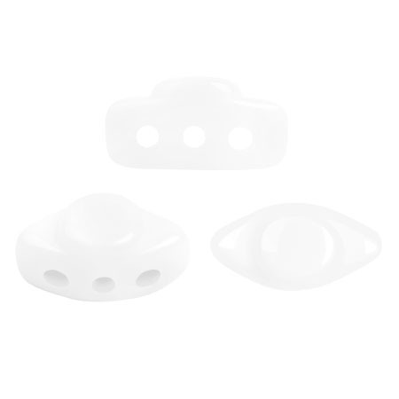 4x8mm Volos® glass beads by Puca® - Opaque White x10g