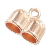 DoubleTerminator for 10 mm cords Gold tone rose|raw }}