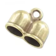 DoubleTerminator for 10 mm cords Bronze tone